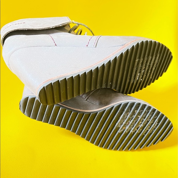 39 8.5 Biala NORDSTROM leather ankle booties wedge shoes lace-up tie boots - Picture 7 of 9